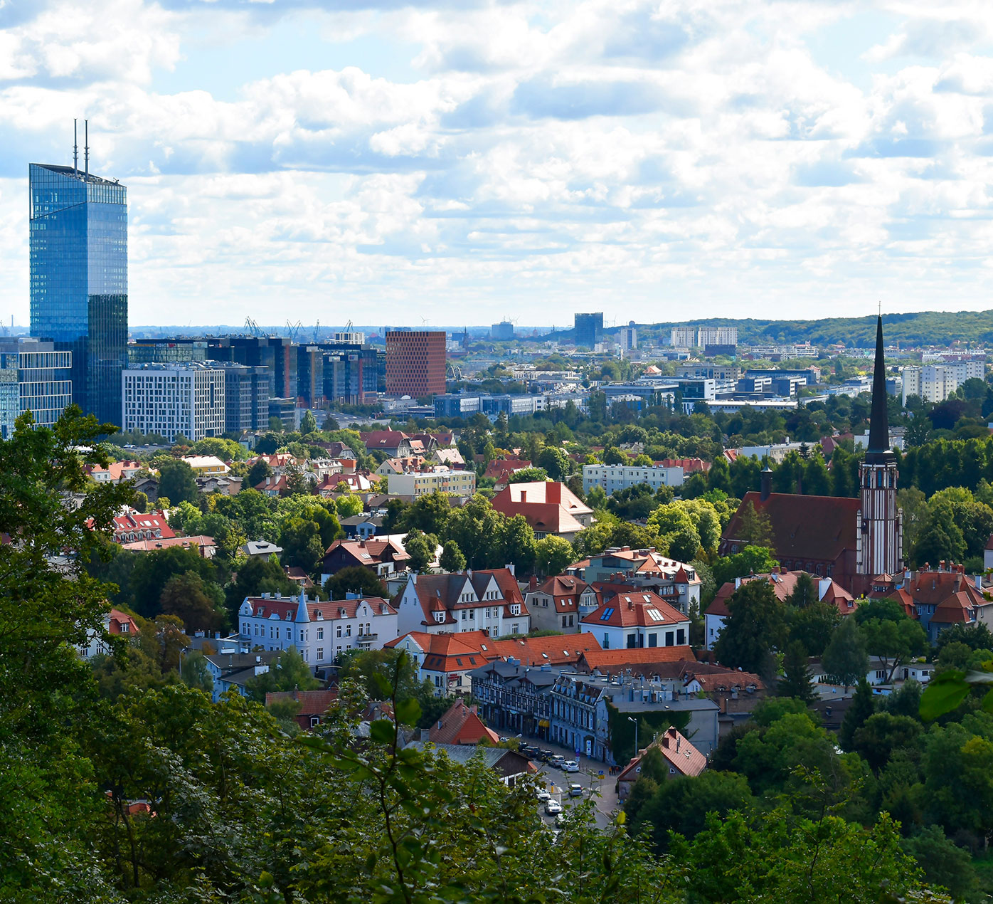 Aerial view of the city of Vilnius